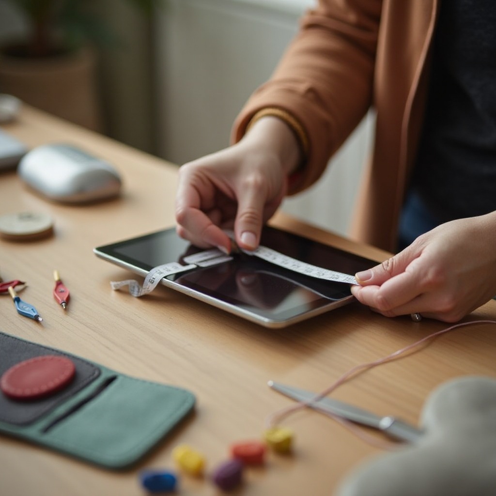 Lernen Sie, Ihr Tablet für eine DIY-Hülle präzise zu messen. Unsere Anleitung spart Material und sorgt für perfekte Passform.